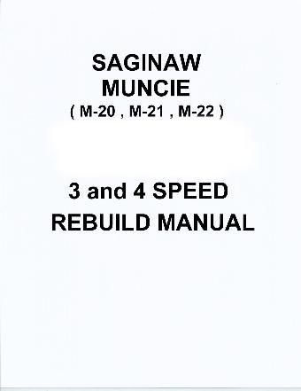 Muncie Saginaw 3 or 4 Speed Transmission Rebuild Manual  