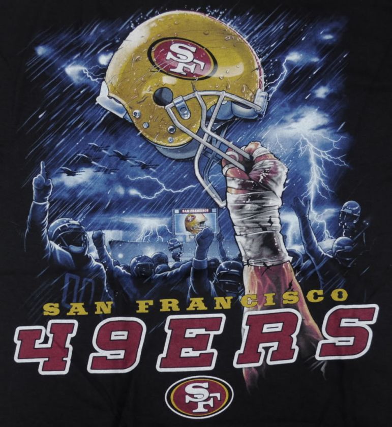 49ers Sky Helmet Large T Shirt NFL San Francisco SF Football BABA 