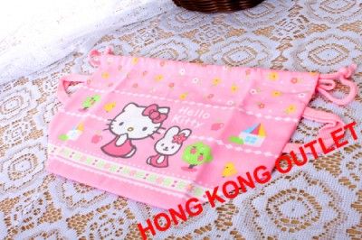 Hello Kitty Bento Lunch Box Bag Drawstring Sanrio C43a  