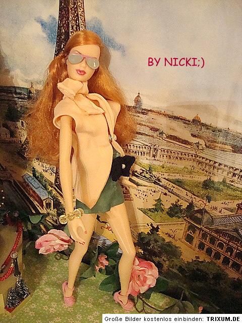 BARBIE OOAK BY NICKI;) MY DAY ANTIQUE SILK FOR BASIC DOLLS MODEL MUSE 