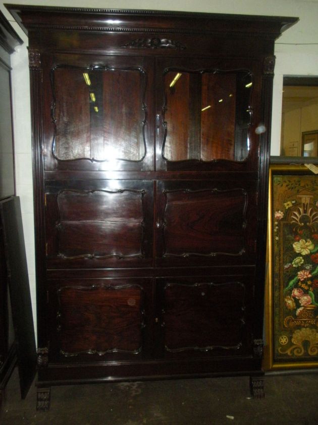 Great Rosewood British Colonial Cabinet c. 1900 1911  