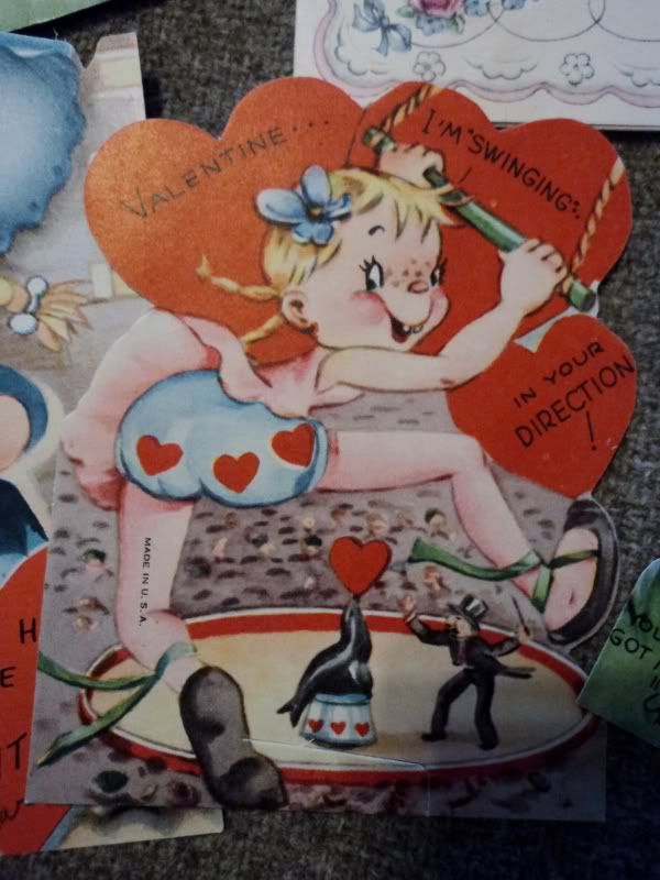 14 Vintage Valentines Cards 50s 60s Used Lot Kitten Boy Girl 