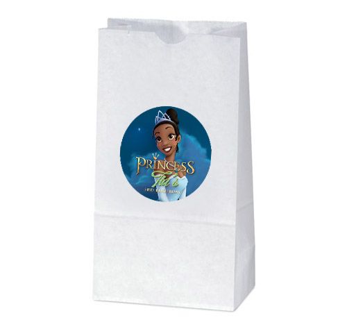 PRINCESS AND THE FROG Birthday TREAT BAG STICKERS  