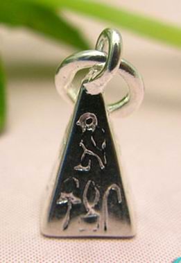   925 STERLING SILVER CHARM PENDANT BEADS bracelet&necklace SA16 PYRAMID