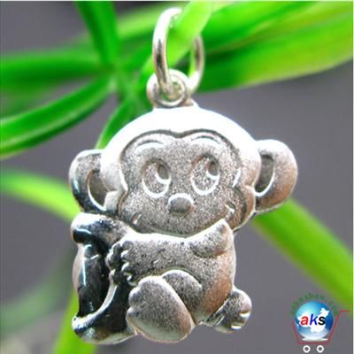 925 Sterling Silver Monkey Zodiac Charm Pendant SMG97  