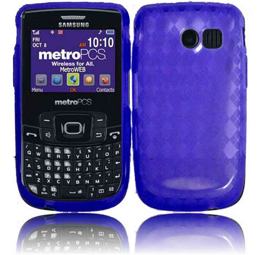 Purple TPU Candy Cover Case For Straight Talk Samsung R375C  