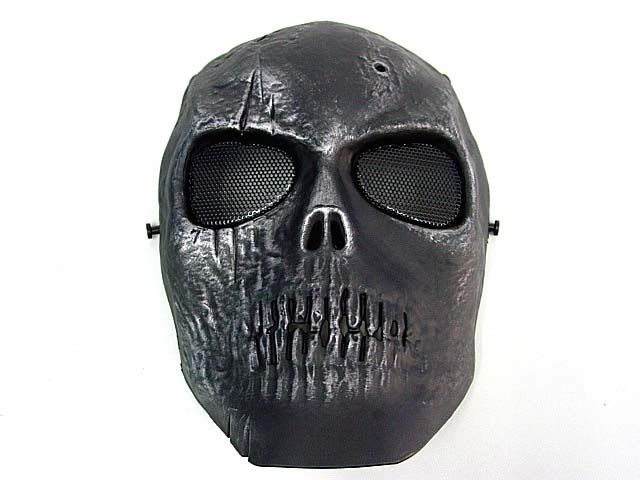 Army of Two Skull Full Face Airsoft Mask Silver Black  