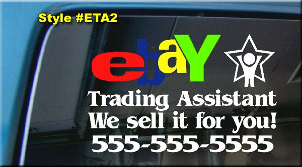  TRADING ASSISTANT vinyl decal sticker Store Signs  